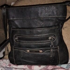 Rosetti Black Textured Crossbody Bag